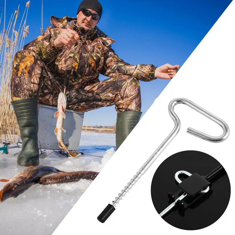 Ice Shelter Anchors Ice Stakes Ground Nails Heavy Duty Ice Fishing Tent Stakes Camping Tent Anchors Rust-Proof Winter Fishing