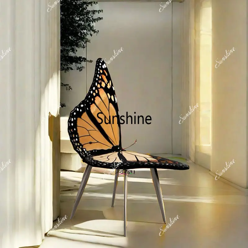 

Light luxury high-end butterfly leisure chair creative art dining chair