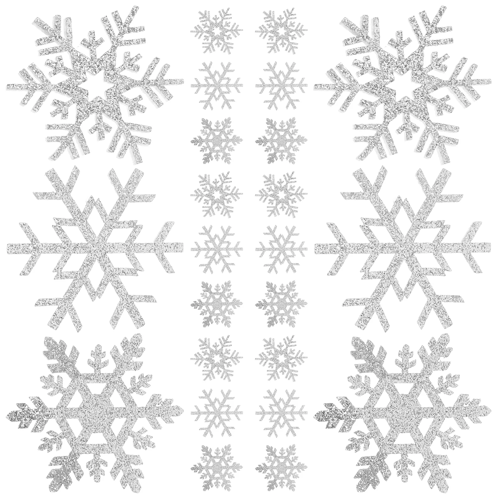 

30 Pcs Clothing Snowflake Stickers Sewing Accessories DIY Patch Mini Silver Headdress Props Applique Patches Man