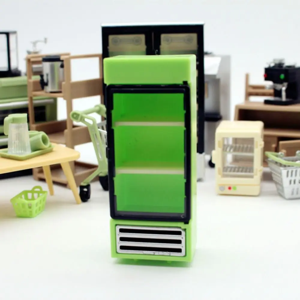 Resin Crafts 1/12 Dollhouse Simulation Refrigerator Refrigerator Mini Furniture Ornaments Mini Simulation Freezer Model