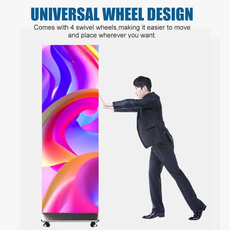 1080P Full HD 8K Indoor LED Poster Screen HDR10+ IP65 Waterproof 180° Ultra Wide Angle Shop Window Display view 5
