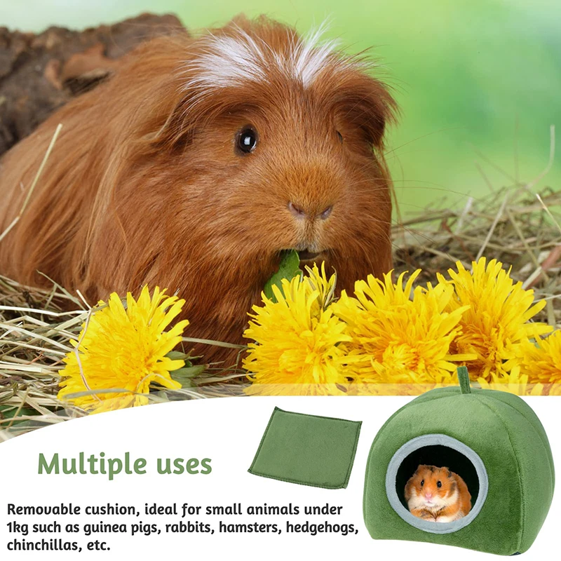 Winter Warm Pet Products Small Animal Pet Hamster House Sleeping Bed Cartoon Golden Bear Bird Rabbit Rat Parrot Cotton Nest