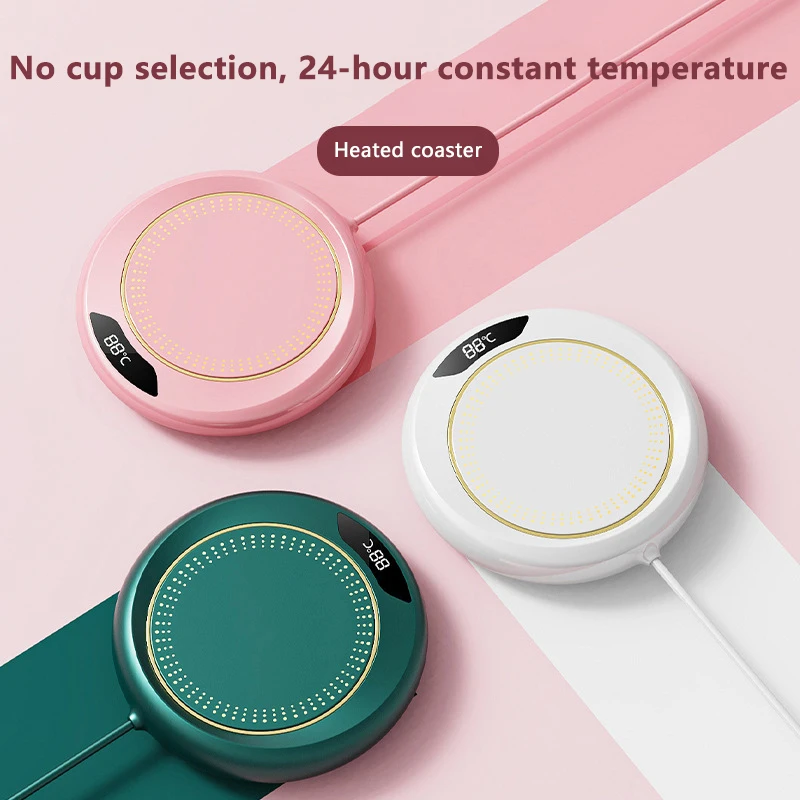 USB Cup Warmer Coffee Mug Heating Coaster 3 Temperature Setting Thermostatic Hot Plate Milk Tea Water Heating Pad Cup Heater