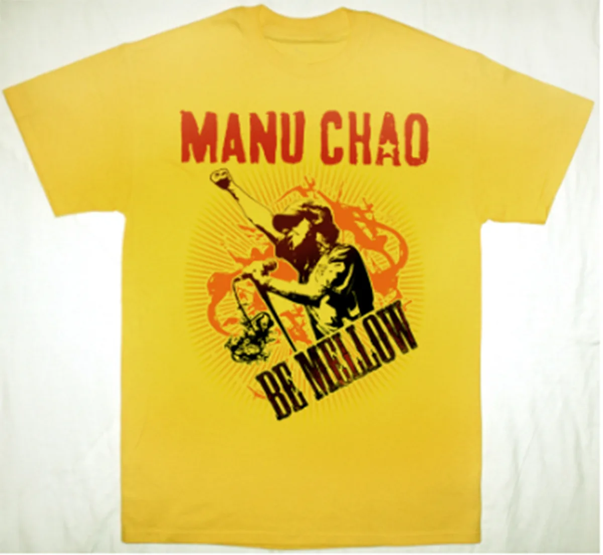 

MANU CHAO BE MELLOW NEW YELLOW T shirt Size S M L 234XL NL2775