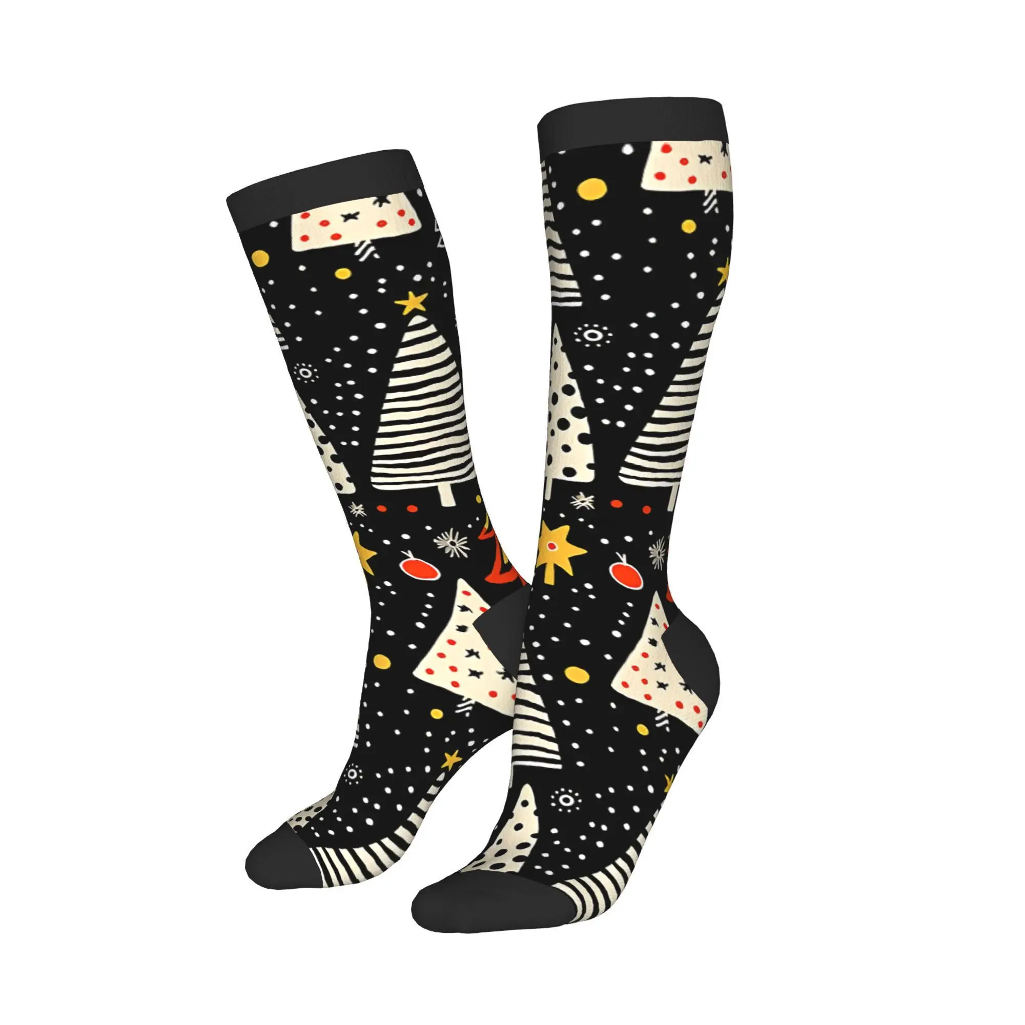Christmas Tree Compression Socks, Seamless, Fun Novelty Design for Men Women Best for Christmas