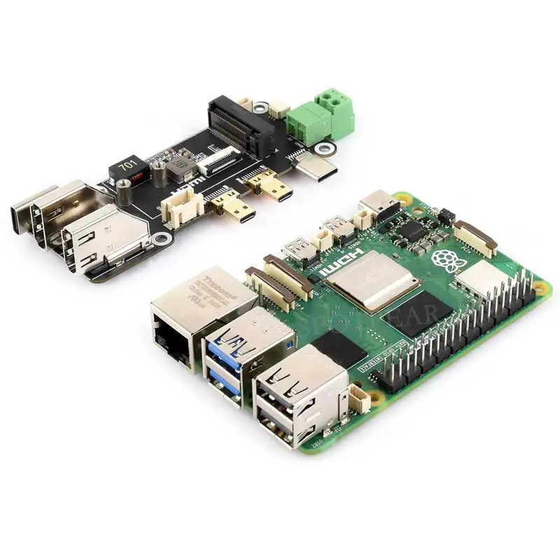 Picture 7: Raspberry Pi 5 PCIe to M.2 Multi Function Adapter Board Supports Dual 4K HDMI Output Pi5 Connector Adapter (C)