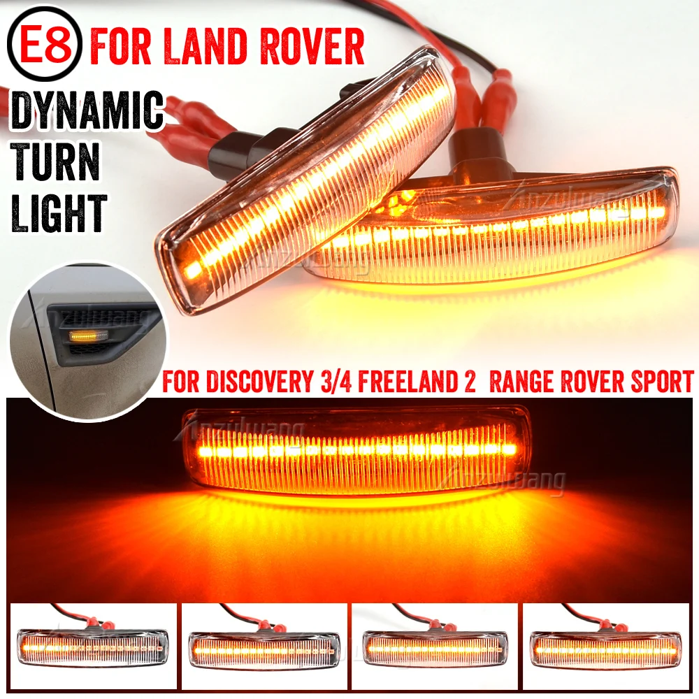 For Land Rover Freelander 2 Discovery 3 4 Rover Sport L320 LED Dynamic Blinker Indicator Repeater Side Marker Turn Signal Light