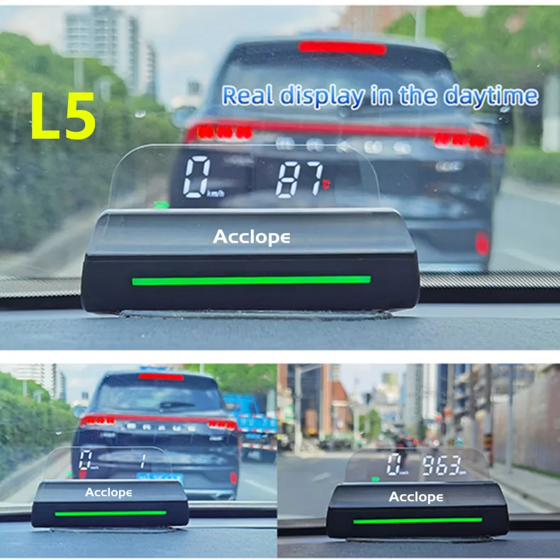 2022 New Acclope Head Up Display With Electric Flip Screen L5 HUD For Car