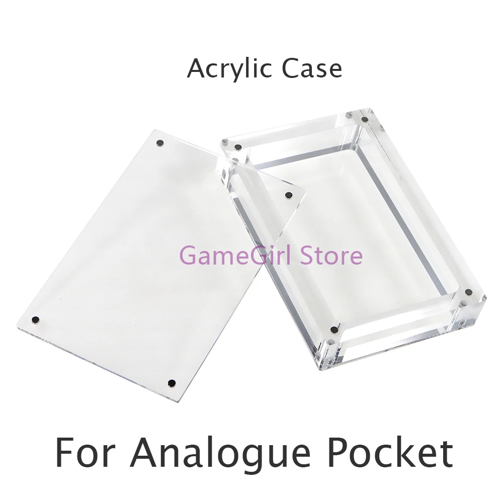 

1pc Transparent Acrylic Case Magnetic Lid Display Case For Analogue Pocket AP Game Console Storage Box