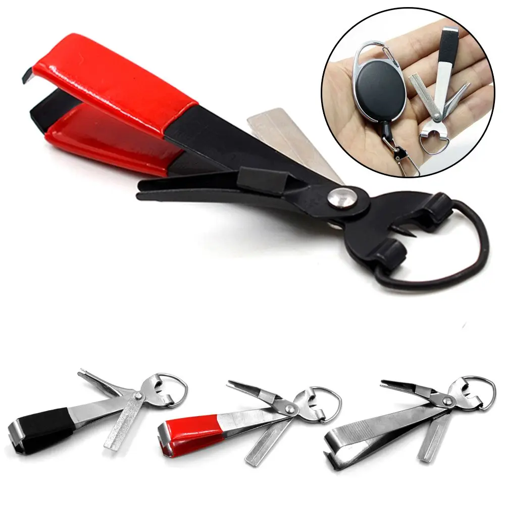 Hole Snip Stainless Steel Line Cutter Fly Fishing Clippers Fast Hook Nail Knotter Quick Knot Tying Tool