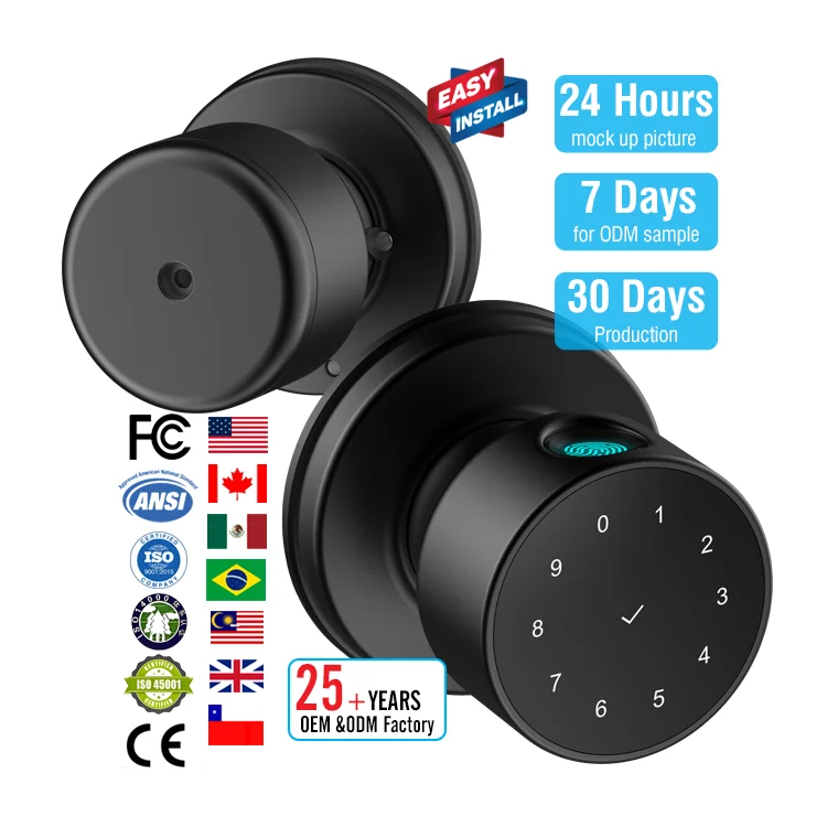 Network Smart Security Digital Lock WiFi Electric Deadbolt App Fingerprint Password Key for Aluminum Brass Doors Cloud