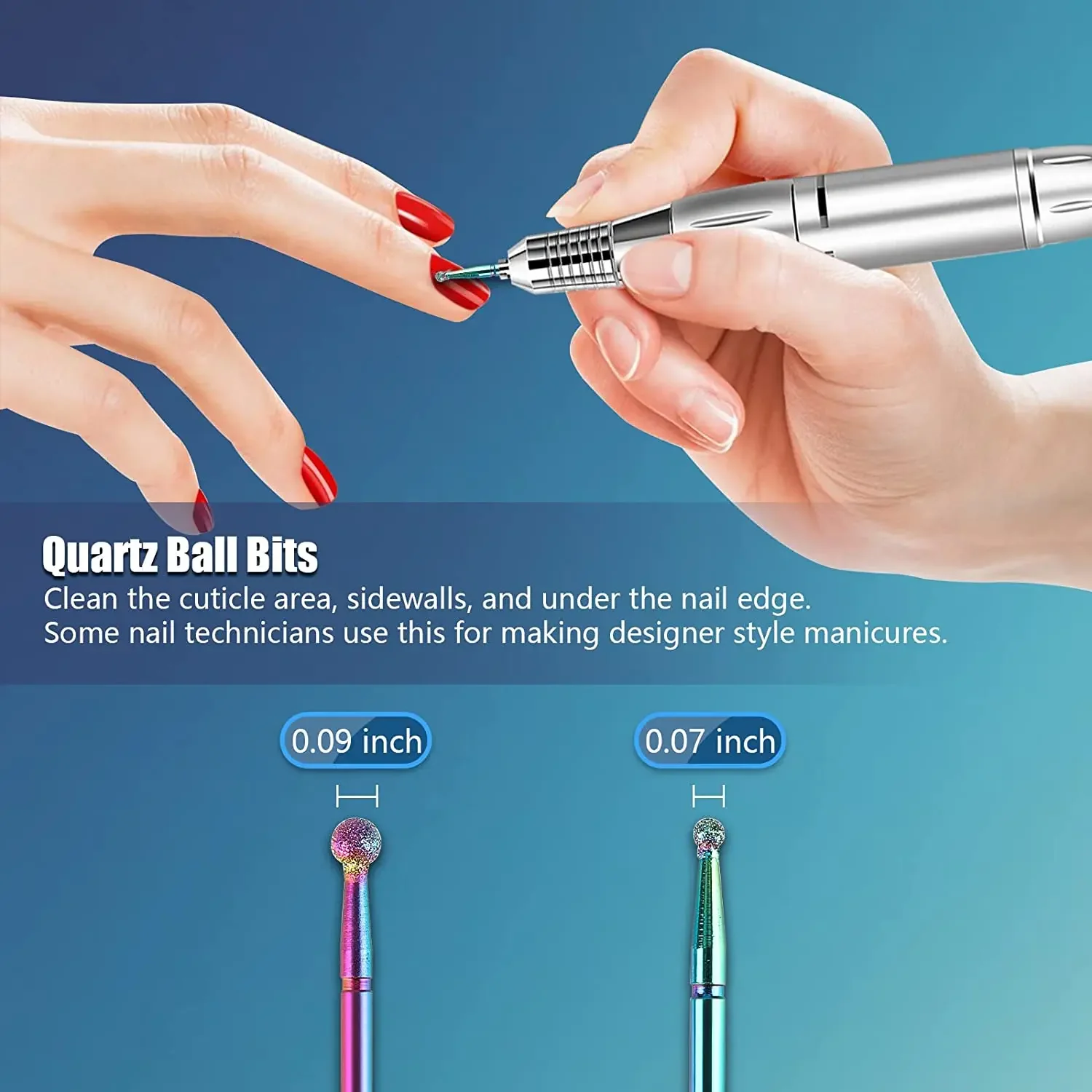 14 szt. 3/32 ''profesjonalne tęczowe wiertła do paznokci elektryczny pilnik obrotowy do manicure do skórek żelu akrylowego