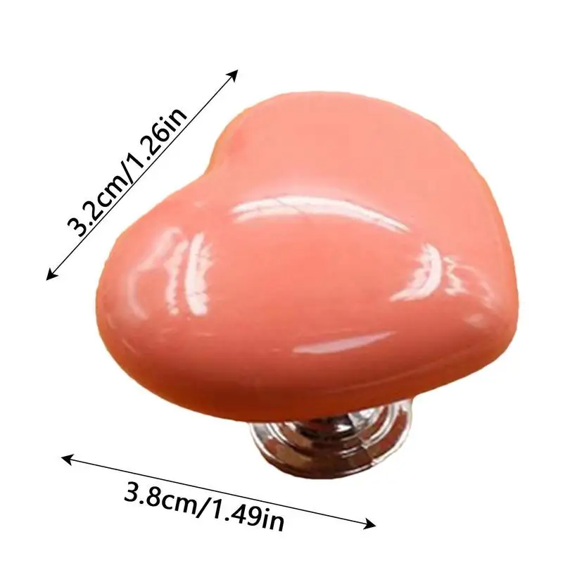 New Colorful Heart Shaped Toilet Press Button Fashion Love Button Sticky Drawer Pull Handle Button Assistant Bathroom Accessory