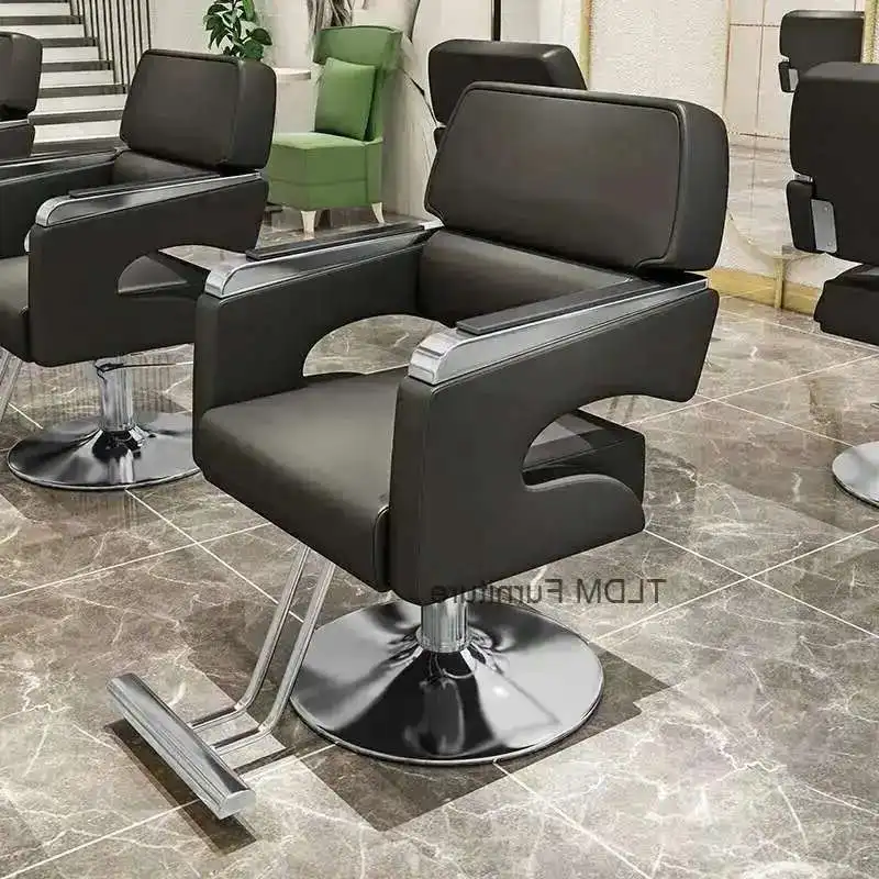

Ergonomic Chair Barbershop Gold Vintage Chairs Salon Hair Stylist Luxury Makeup Barber Offer Man Hairdressing Aesthetic Owl Spa