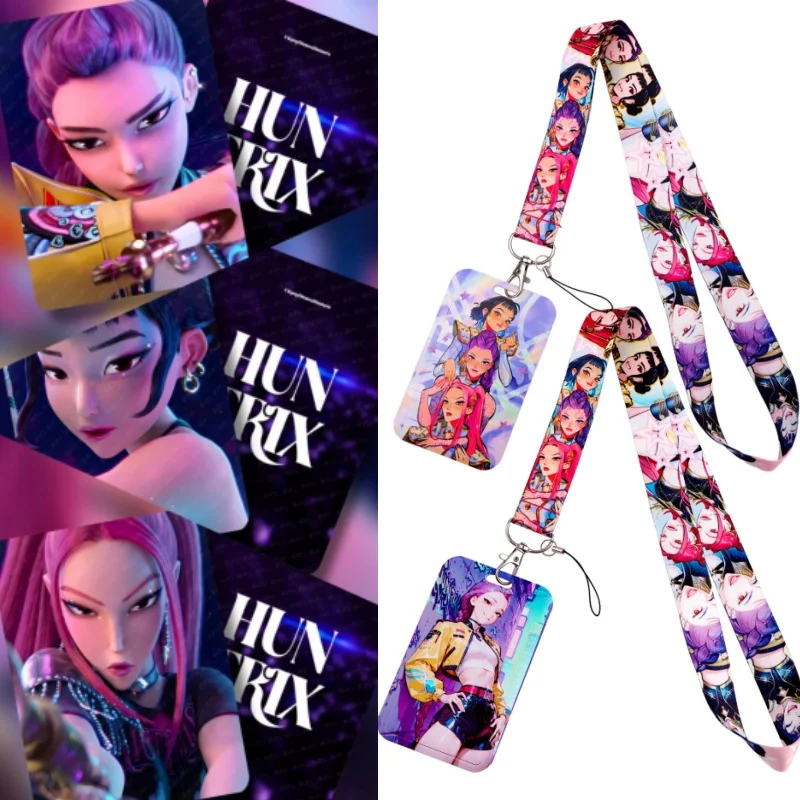 

Kpop Fan ID Card Mystic Girls Group Charm Lanyard Car Keychain Pass Gym Mobile Phone Key Ring Badge Holder Jewelry Fans Gift