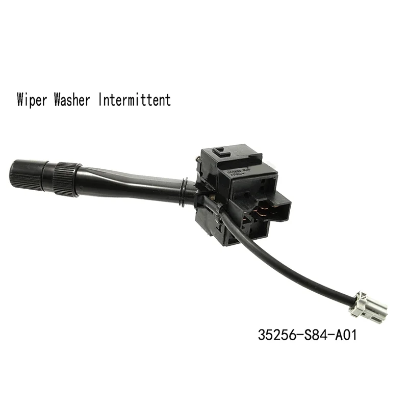 

B07A-1 Piece 35256-S84-A01 Headlight Lamp Column Swith Wiper Washer Intermittent Switch Black Plastic For Honda Accord 1998-2002