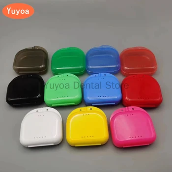 50 個義歯収納ボックス歯科矯正ブレースリテーナー入れ歯保護ケース義歯歯コンテナボックス