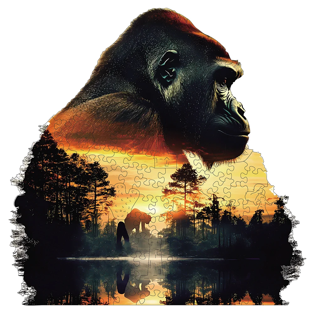 

Деревянная головоломка с рисунком орангутана, игрушки-головоломки высокой сложности, подарки на Рождество, день рождения, домашний декор