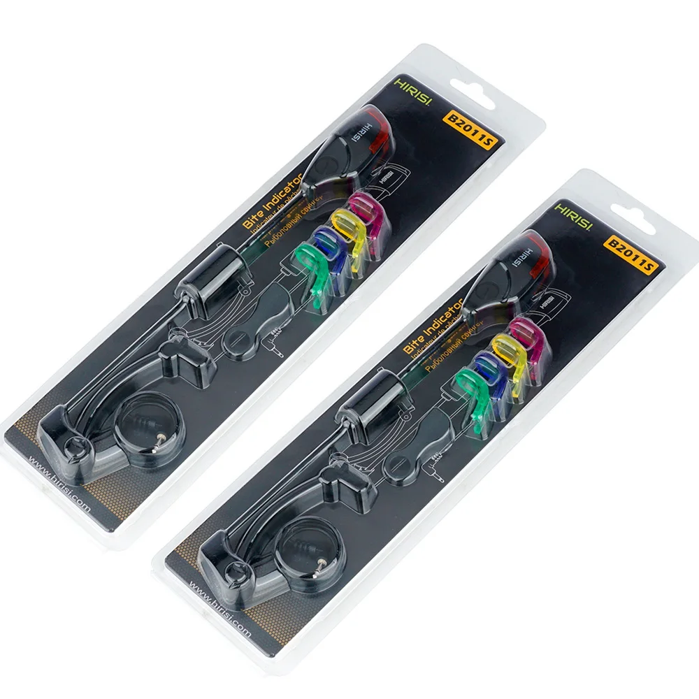 Hirisi B2011S Karpfenangel-LED-Swingers mit 4 Plastikköpfen für Bissanzeiger, Bissindikator, Terminal-Tackle-Zubehör