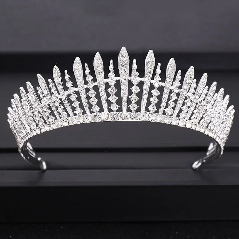 Wedding Crown Hair Jewelry Bridal  Hair Accessories Women Baroque Crown Rhinestones Crystal Tiaras Bride Queen Party Crowns Gift image 4