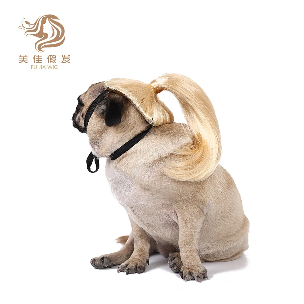 New pet wig universal wig for cats and dogs pet supplies Christmas Halloween funny cute high horse