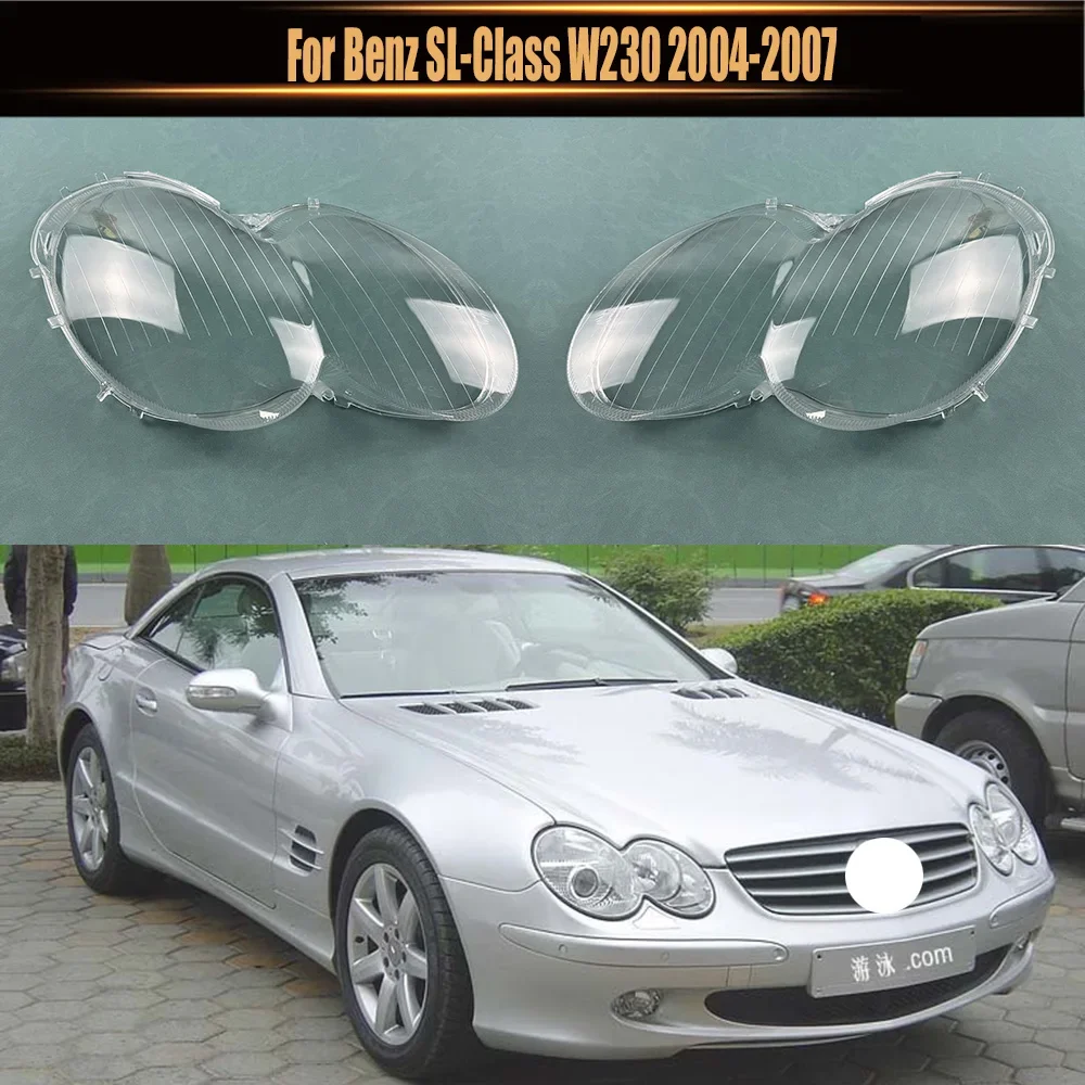 

For Benz SL-Class W230 2004-2007 Headlamp Transparent Cover Headlight Shell Lens Replace The Original Lampshade Plexiglass