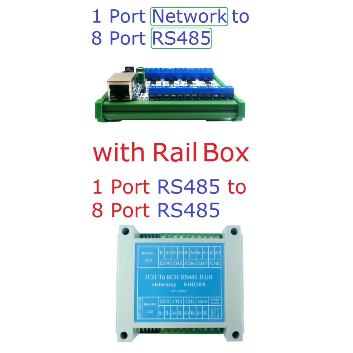 Ethernet Network Modbus Industrial Gateway Serial Server RJ45 to RS485 HUB Converter UDP TCP Modbus TCP RTU MQTT HTTP PLC