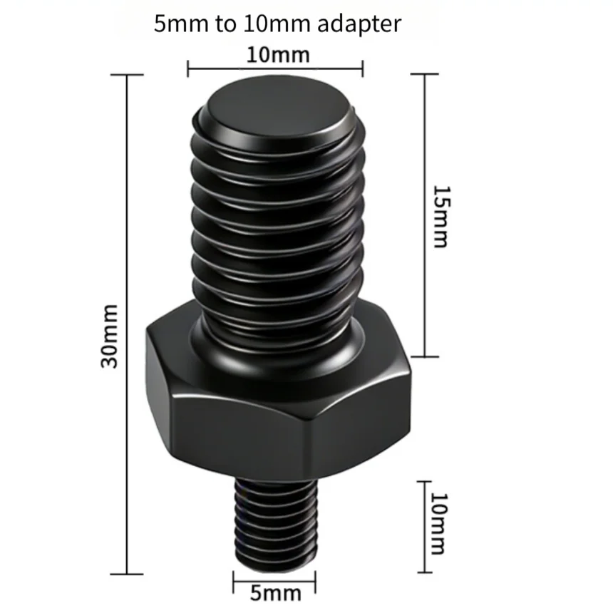 Schleifadapterstange M5 bis M10 für Mini-Winkelschleifer mit Druckplatte für 3-Zoll-Elektrobohrer-Umwandlungsstange – Detail 4