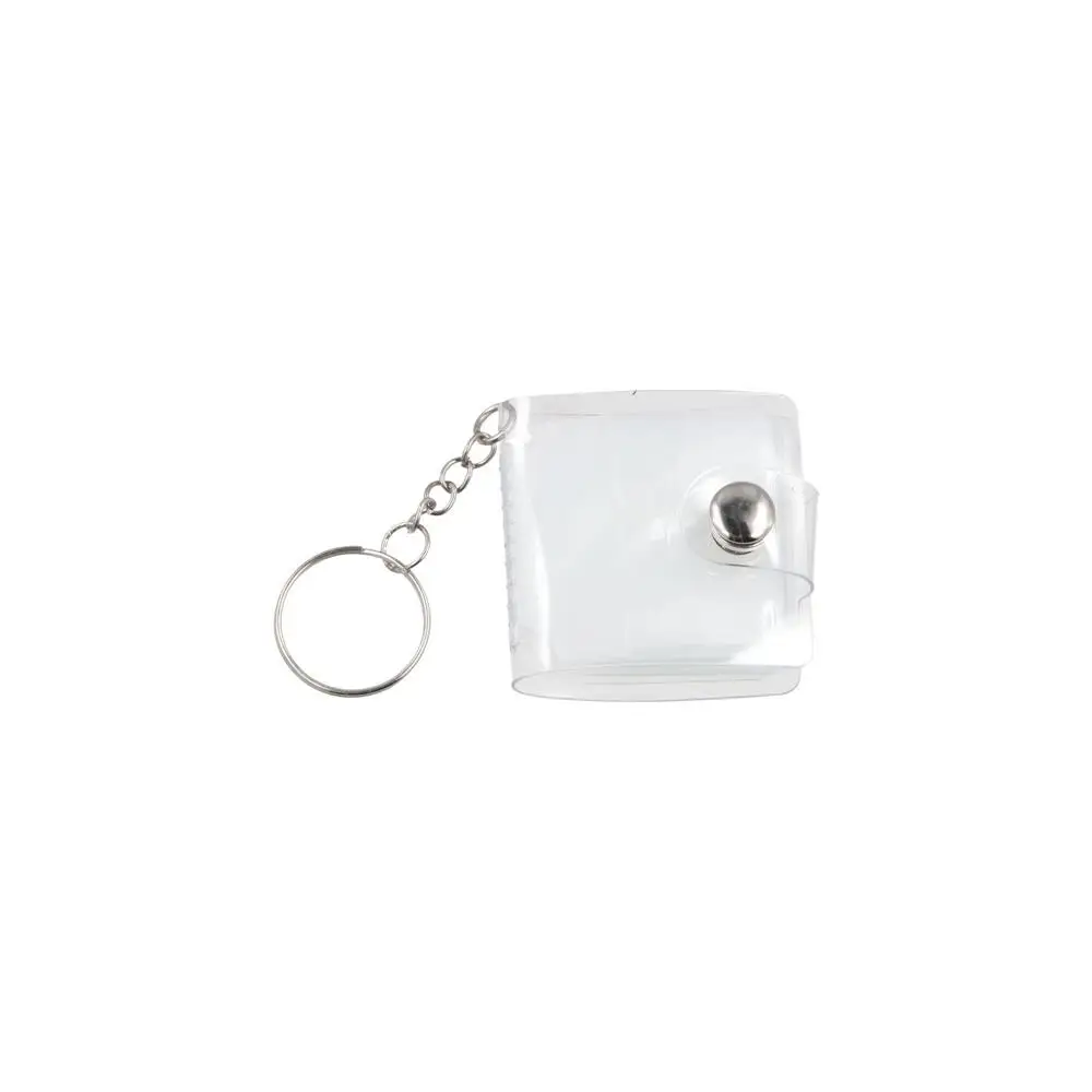 With Keychain Mini Photo Album Snap Button Design Simple Storage Photo Card Holder DIY PVC Portable Pocket Album Photo Sticker