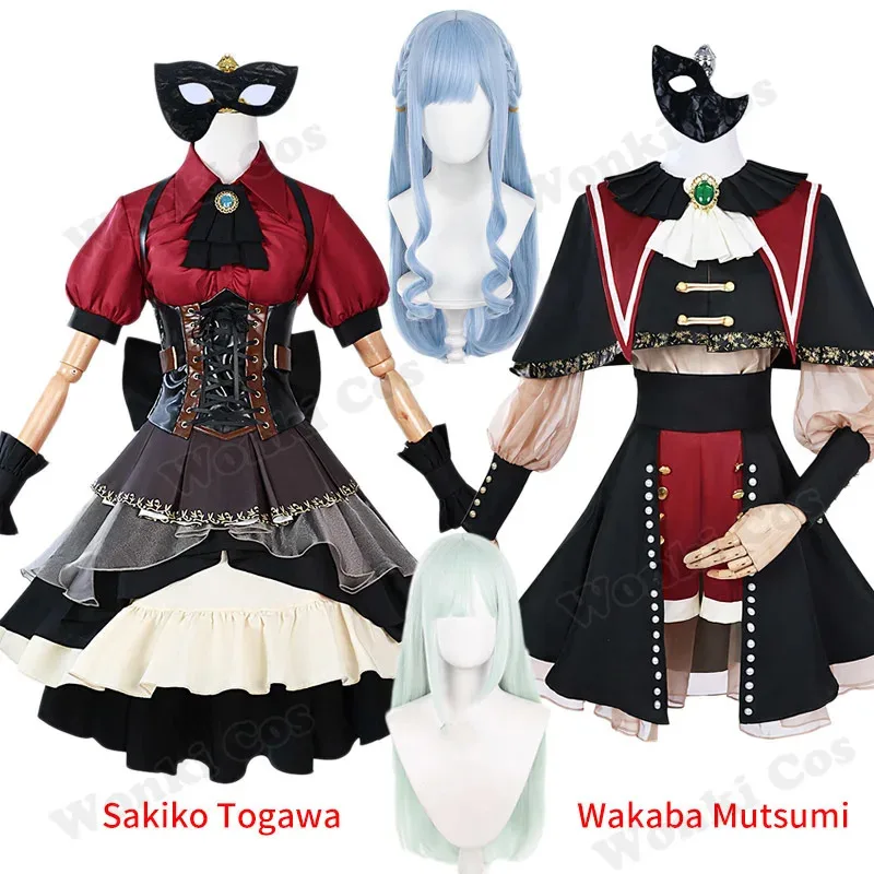 

Band Dream Sakiko Togawa Wakaba Mutsumi Cosplay Costume Wig Stage Outfits Clothes Set for Women Role Play Dress