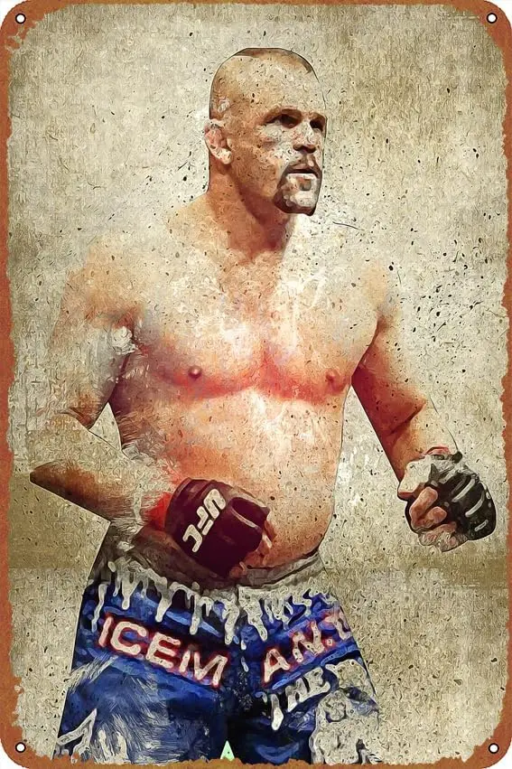 Chuck Liddell Sports posters Tin Sign Cafe bar Home Wall Art Decoration Retro Metal Tin Sign 8x12 inch sign