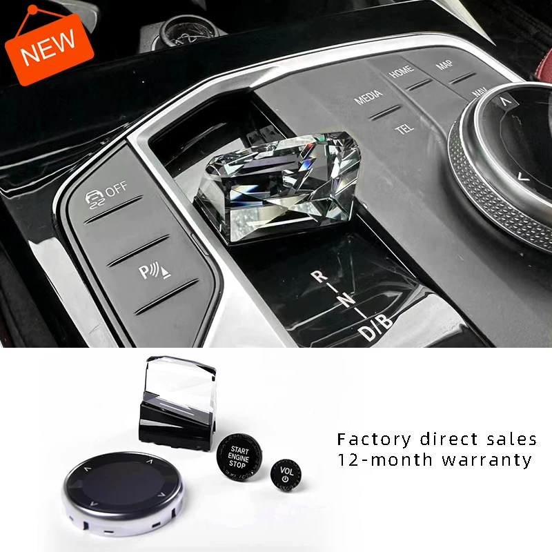 

Crystal Gear Shift Knob Set for BMW i3 eDrive 40 L i4 iX3 iX4 X7 New 3 Series G20 Accessories 2023