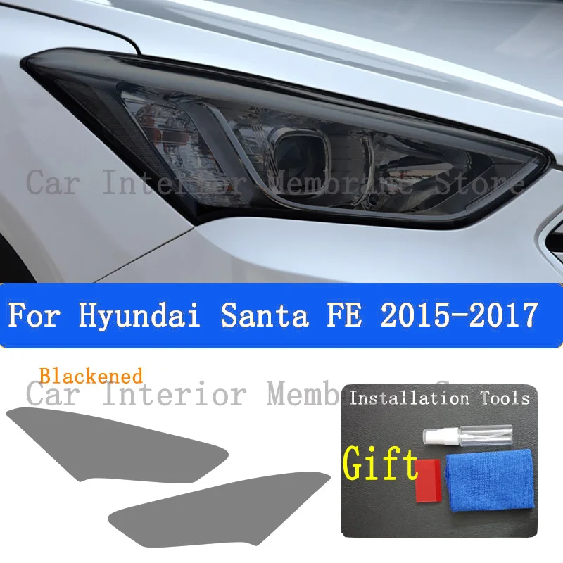 For Hyundai Santa Fe 2015-2023 Car Exterior Headlight Anti-scratch TPU PPF Protective film Anti-scratch Repair film Accessories