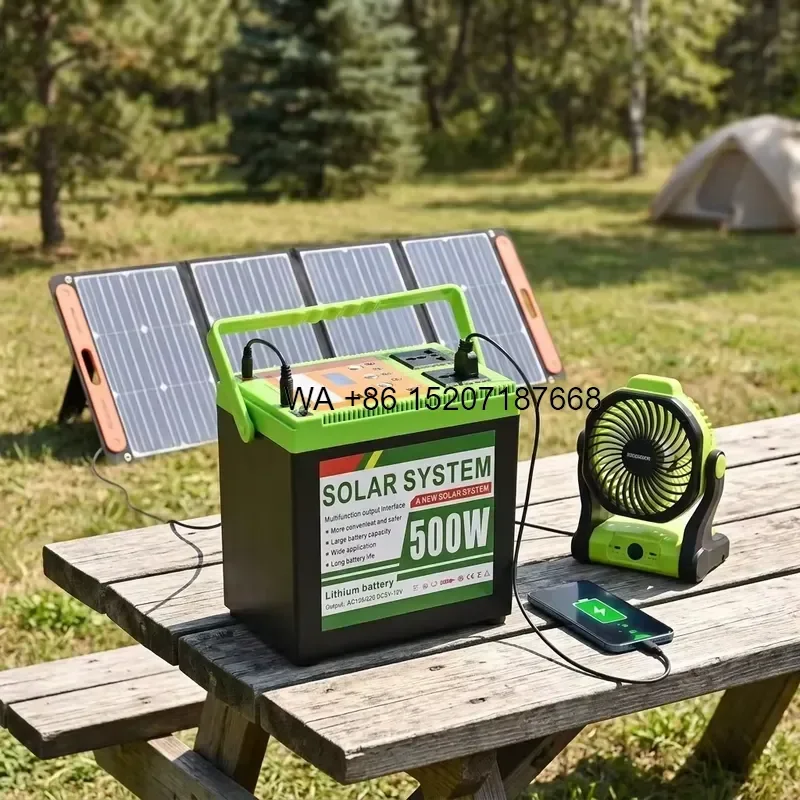 Wmwmnu 500W-10000W Pure Sine Wave Portable Power Station LiFePO4 Battery Solar Generator for Camping Home Emergency Backup