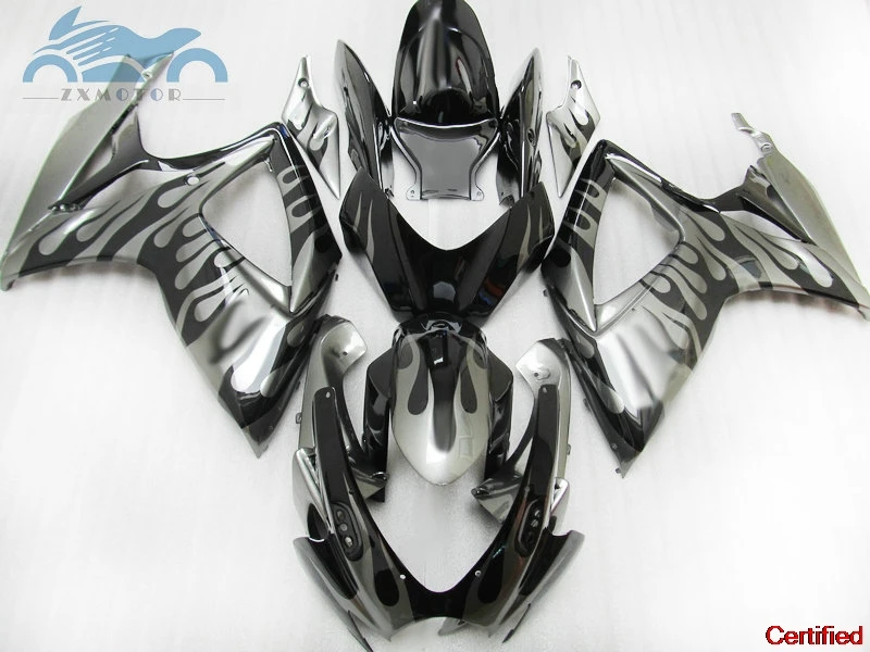 Customizable Injection Fairing for SUZUKI 2006 2007 K6 GSXR600 750 motorcycle fairings kit GSXR750 GSXR 600 06 07 blace flames