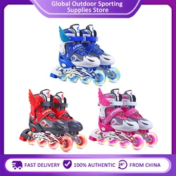 Boys Girl Kids Roller Skates Shoes Skating Shoes Sliding Inline Sneakers With 4 Wheels 1 Row Roller Skate Shoes Skates Child