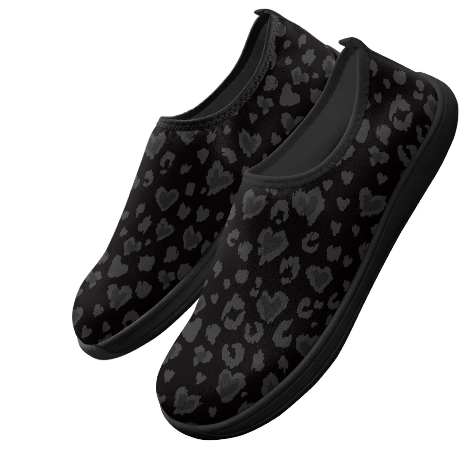 PENSTROLL Leopard Print Print Slip On Walking Sneakers Zero Drop Footwear for Casual Non-Slip Casual Shoes