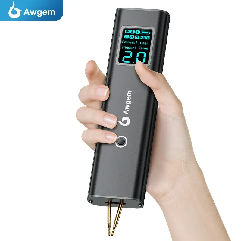

In stock Awithz Portable Handheld Battery Spot Welder 90 Gear Adjustable for 18650 Welding Iron Stainless Steel with 2M Nickel