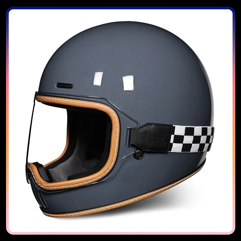 

DOT Unisex Motorcycle Helmet Full Helmet ABS Safety Cap Retro Vintage Full Face Helm Helmets Riding Casco Moto Capacetes