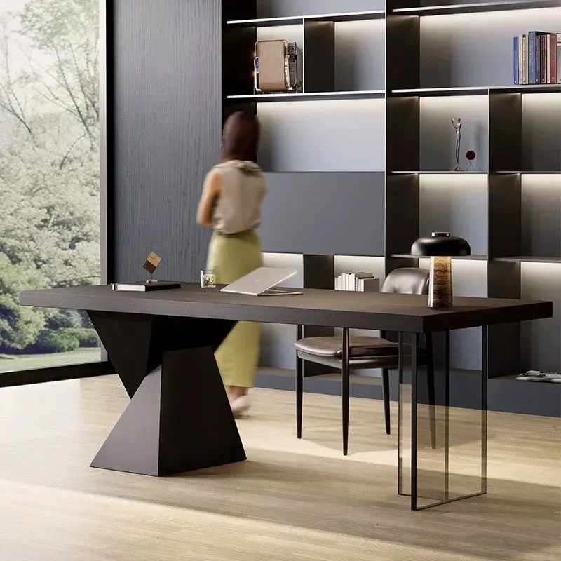 Manager Luxury Executive Desk Wood Writing Black Work Laptop Executive Desk Computer Study Large Scrivania Office Furniture