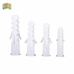 5-10pcs M5 M6 M7 M8 M10 M12 Ribbed Plastic Anchor Wall Plastic Expansion Pipe Tube Wall Plugs For Self-tapping Screws