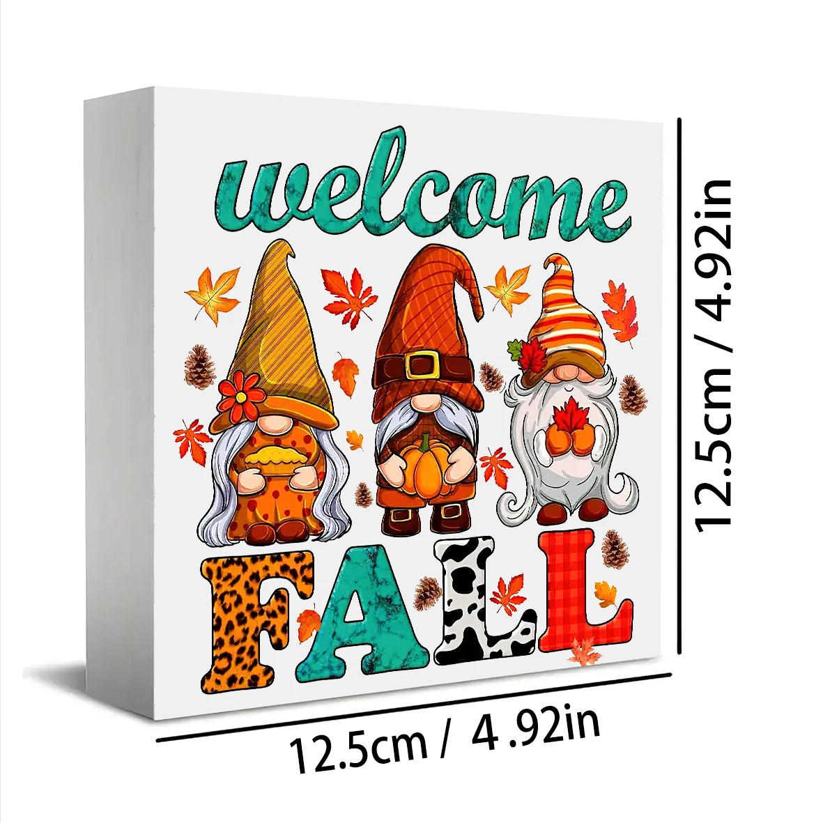 ديكور ساحر من خشب مابل ليف جنوم - مثالي لموسم الخريف وعيد الشكر والحصاد - مثالي للمنزل والمكتب وعرض الرف