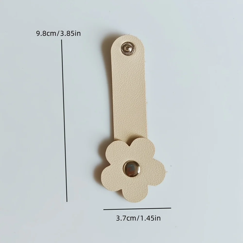 3pcs-Flower-Shaped Cable Ties, Data & Earphone Cord Organizer Clips, Scarf&Tablecloth Decor, Mixed Color, Non-Washable