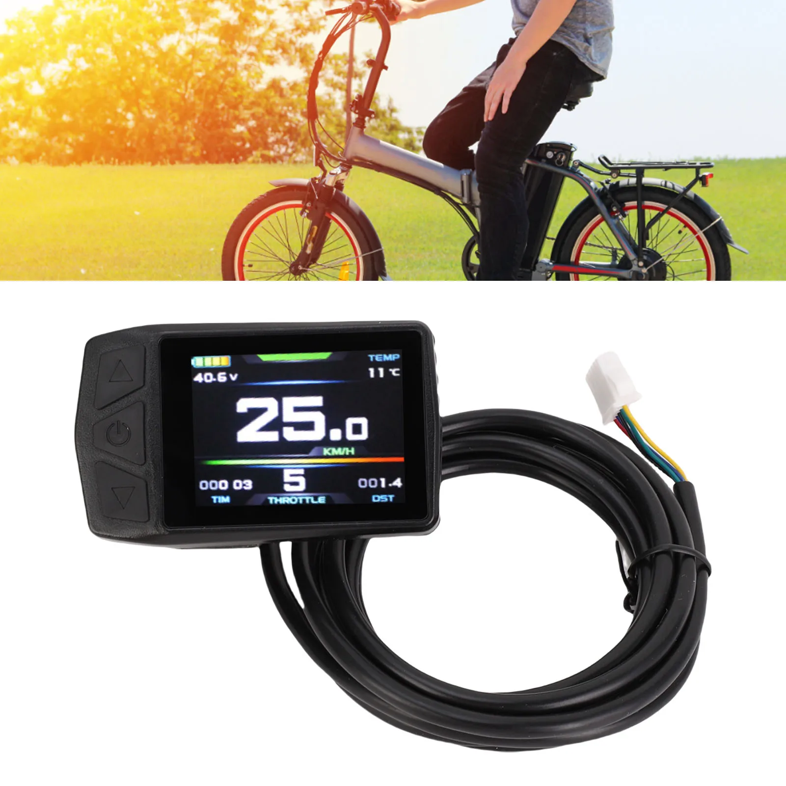 

Цветной дисплей для электровелосипеда 24В 36В 48В, цветная панель дисплея для электросамоката с разъемом SM