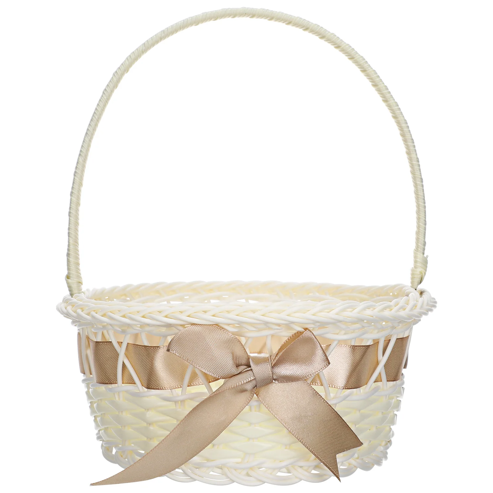 

Multi-Function Wedding Flower Girl Basket Woven Basket Handmade Basket With Handle Flower Basket Woven Hanging Durable Basket