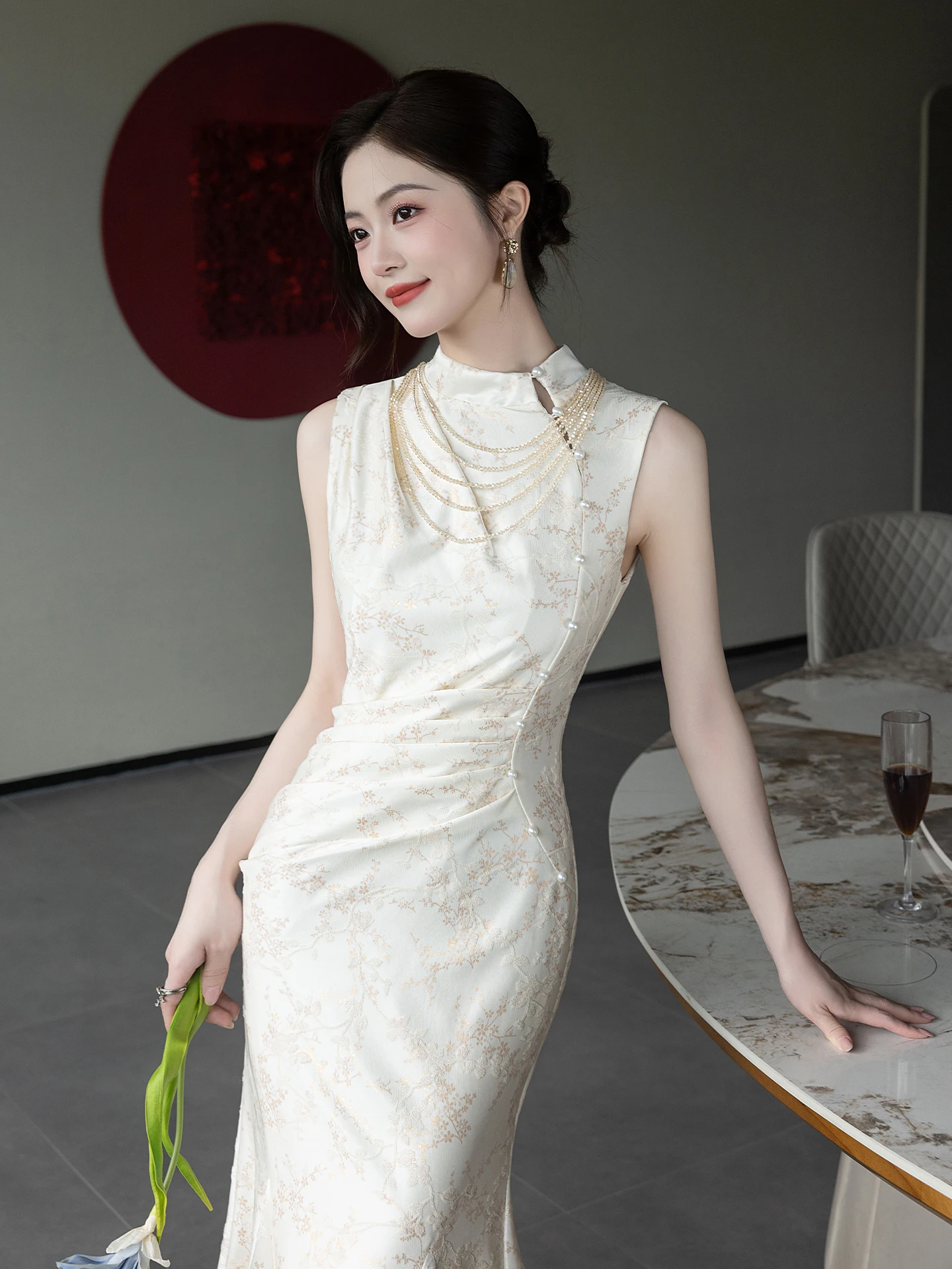 

Новое китайское вечернее платье Ele для свадеб и помолвок, длинное вечернее платье на заказ для невест