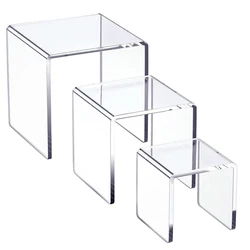 5mm U Shape Acrylic Display Risers Shelf Showcase Fixtures for Jewelry, Display Stand for Funko Figures Cupcake Cosmetics