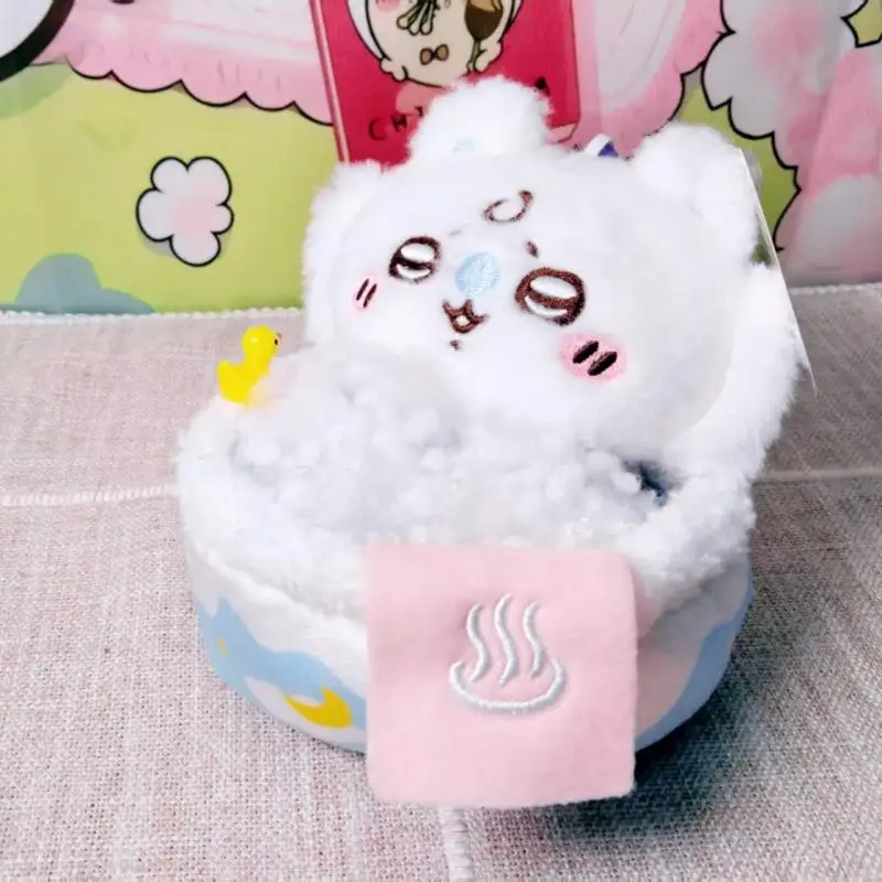 Chiikawa,Hachiware,Usagi Cute Cartoon Limited Baby Series Bathtub Set Flying Squirrel Plush Pendant Gift for Friends