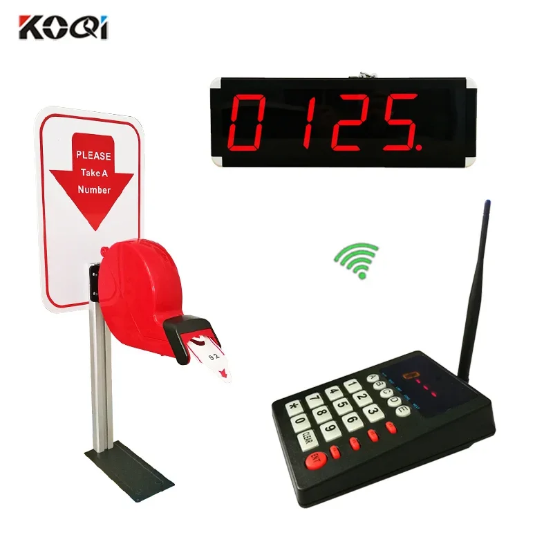 KOQI new arrival 433.92mhz customer waiting system ticket call number queue calling system