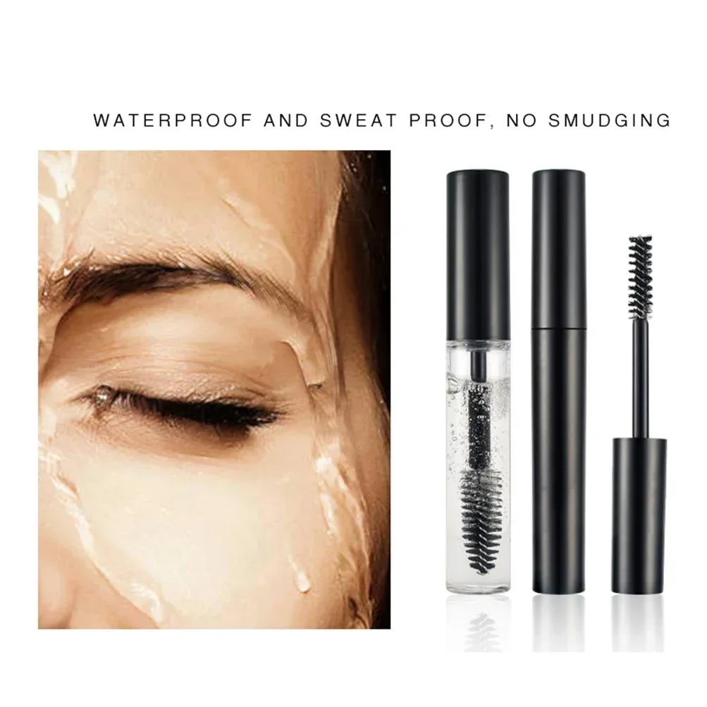 Black Box Round Tube Transparent Adhesive Waterproof Long-lasting Private Label Eyebrow Styling Lotion Custom Bulk Makeup Beauty